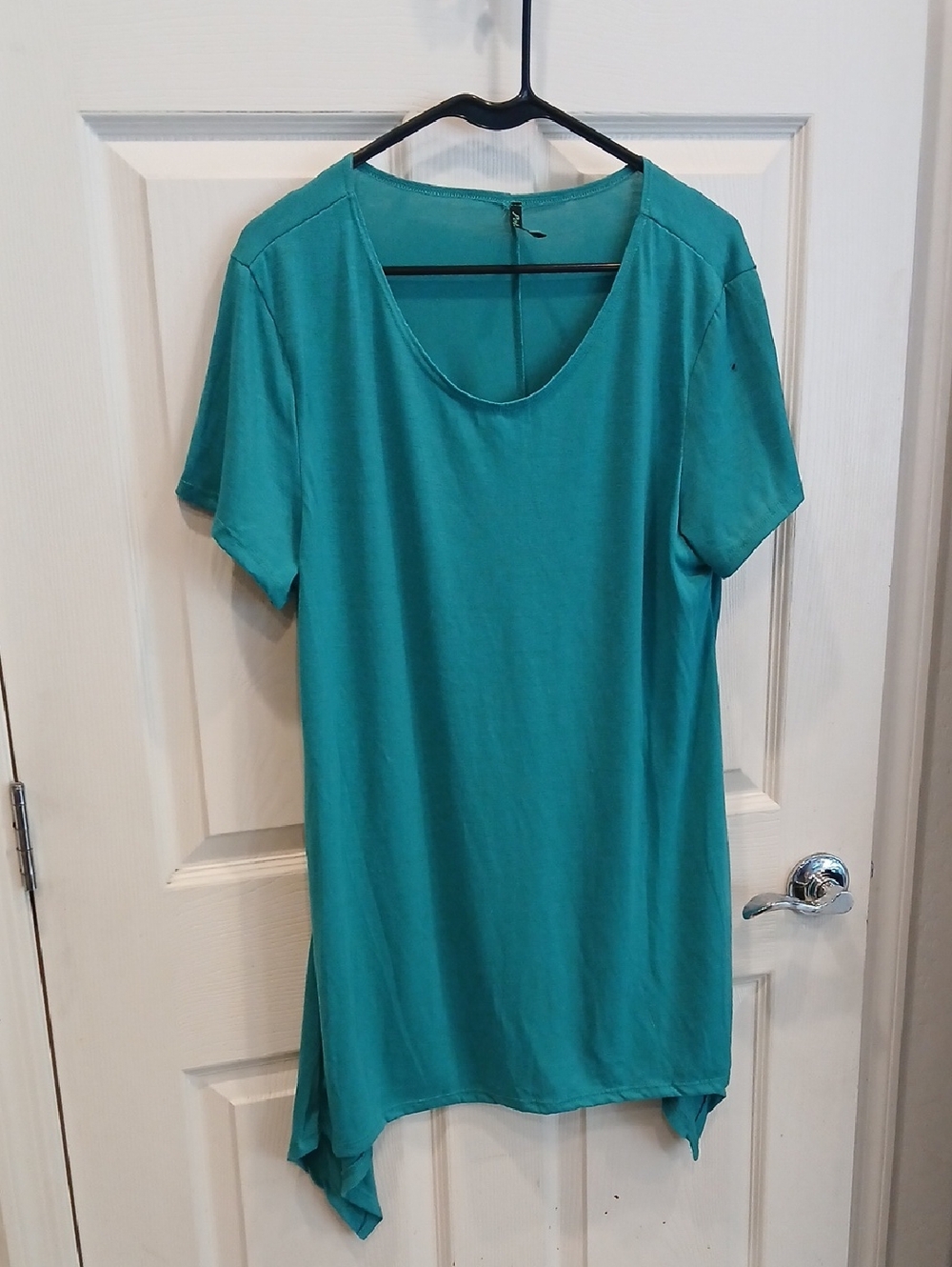 5/25 Casual Teal Short Sleeve Tunic - Relaxed Everyday Top